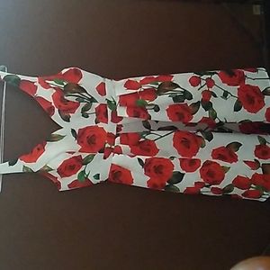 Chi Chi London, Red Rose Dress, Size 14